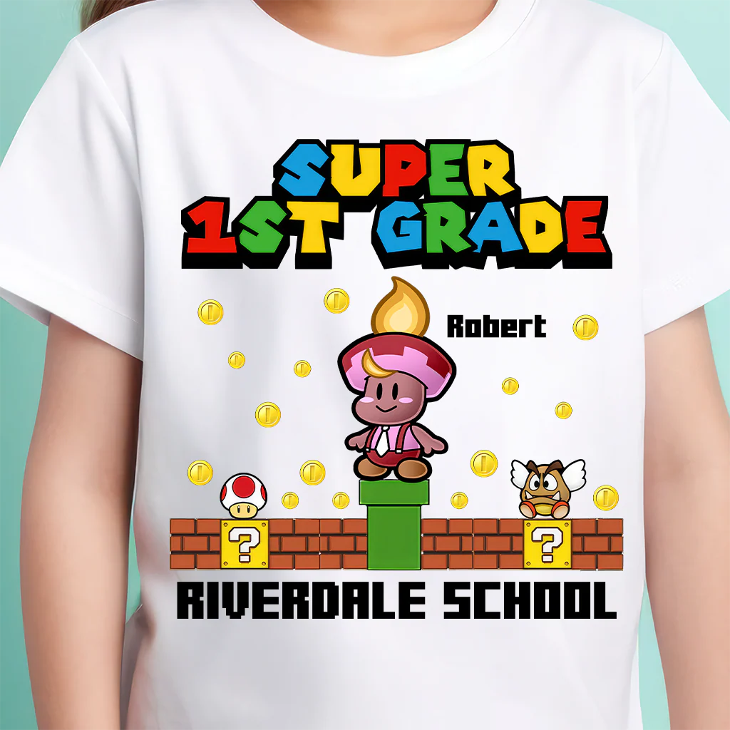 Custom Super Kid Back To School - Personalized Shirt - First Day Of School Gift For Kids | CL05 TD118 - Image 2