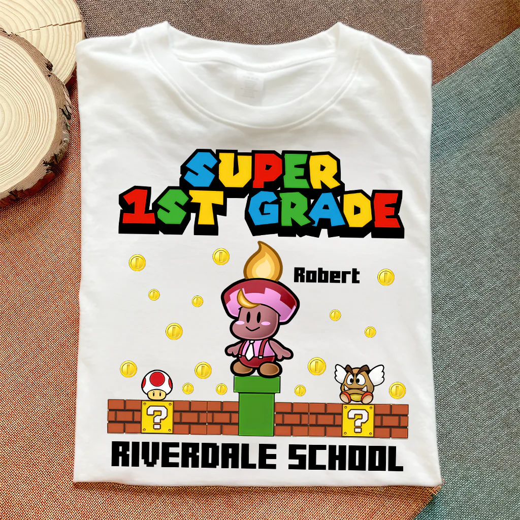 Custom Super Kid Back To School - Personalized Shirt - First Day Of School Gift For Kids | CL05 TD118 - Image 5