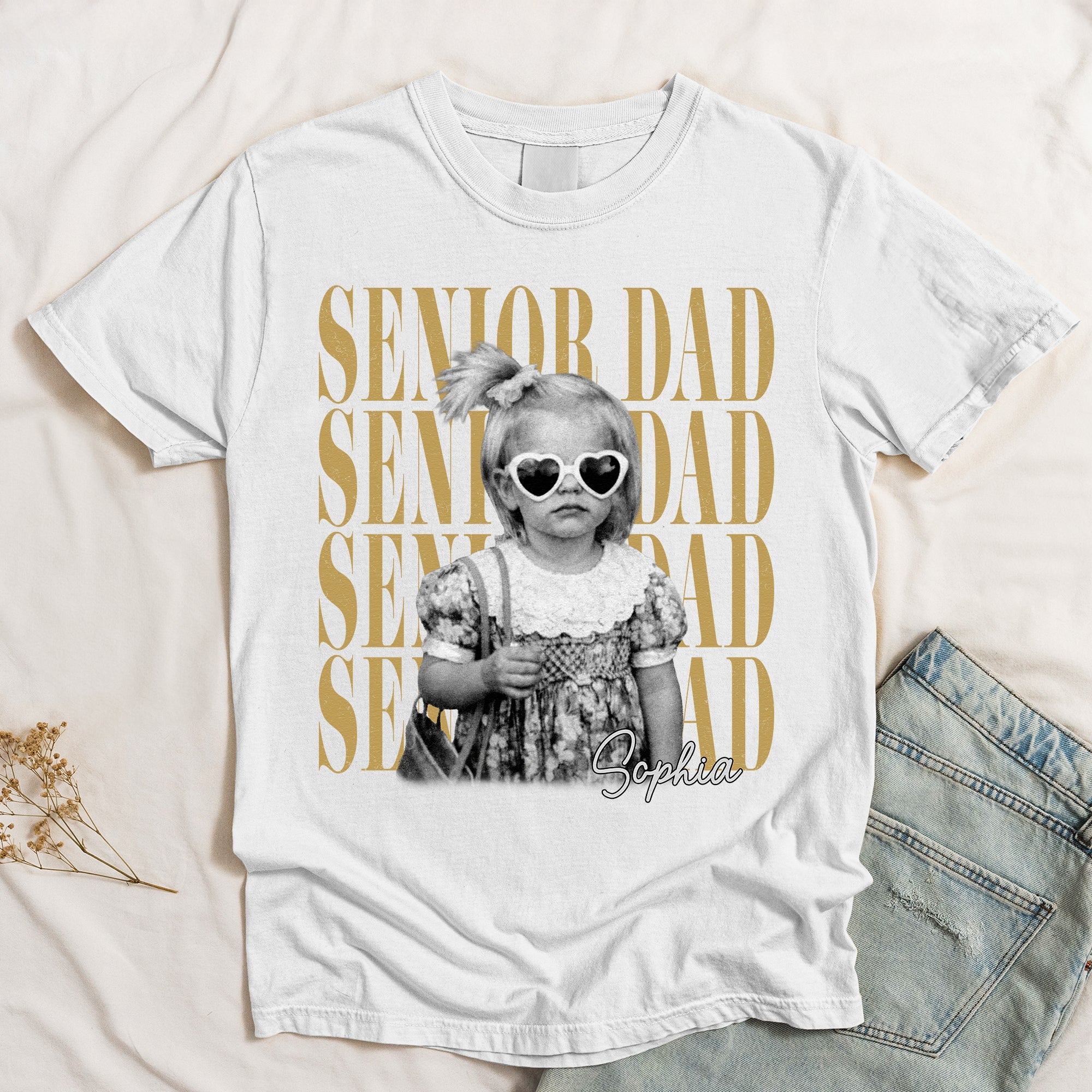Custom Vintage Photo Year Senior Dad - Personalized Shirt - Gift For Dad, Family Of Graduate - Image 2