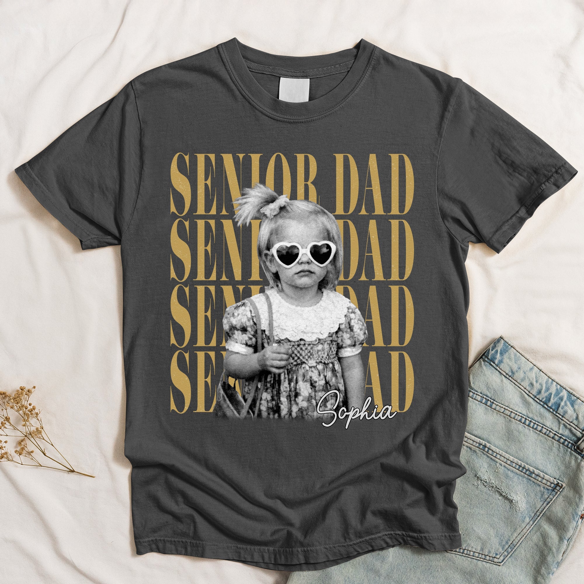 Custom Vintage Photo Year Senior Dad - Personalized Shirt - Gift For Dad, Family Of Graduate - Image 3