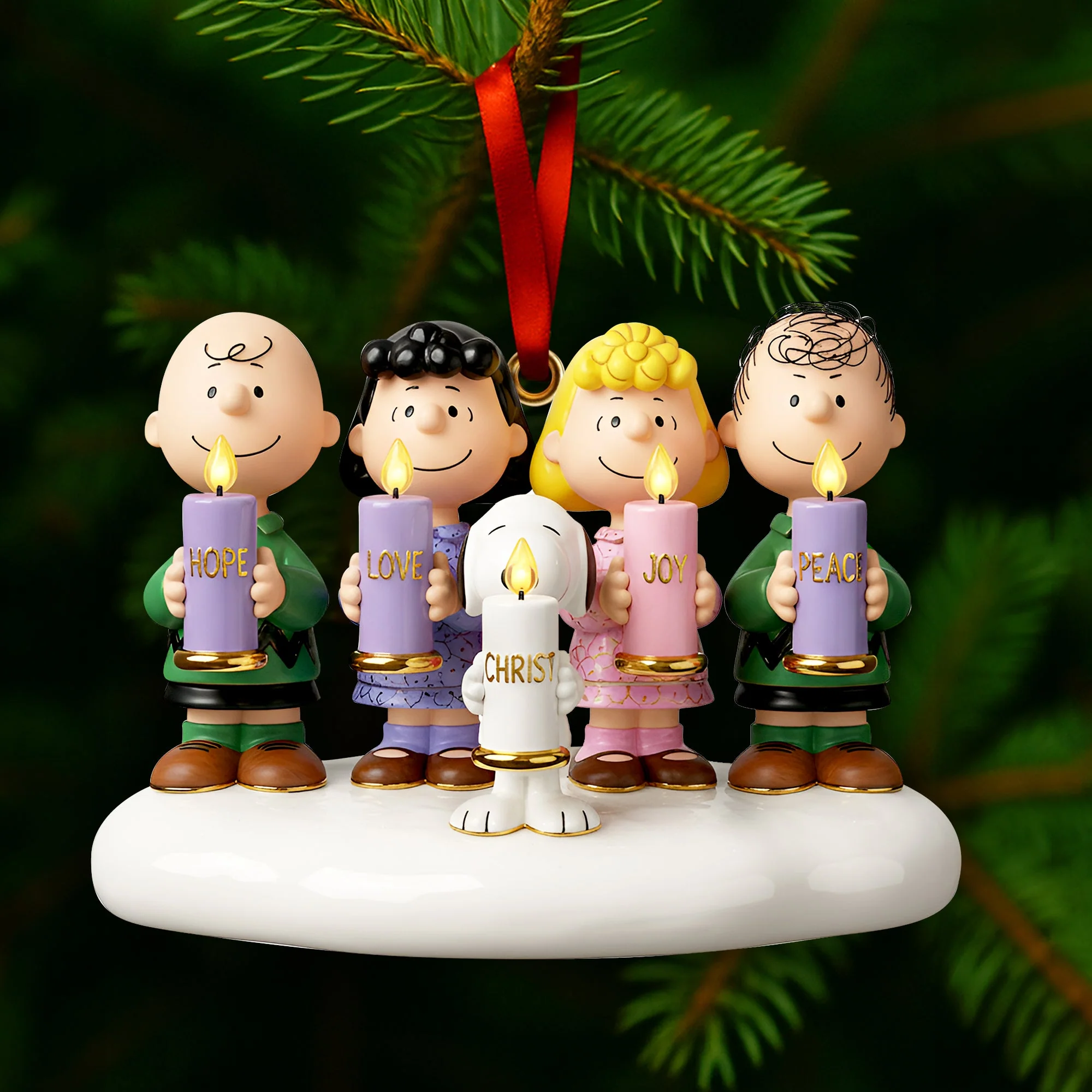 Cute Advent Candles Gang - Personalized Acrylic Ornament - Christmas Gifts For Christians NL122 - Image 2