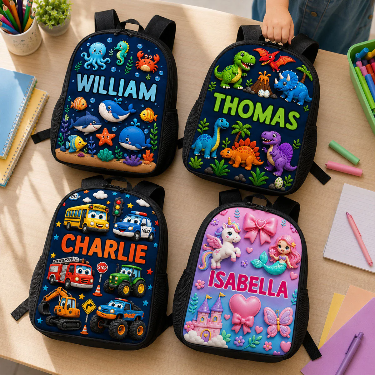 Cute Animal Adventure - Personalized Backpack - Back To School Gift For Kids - Image 10