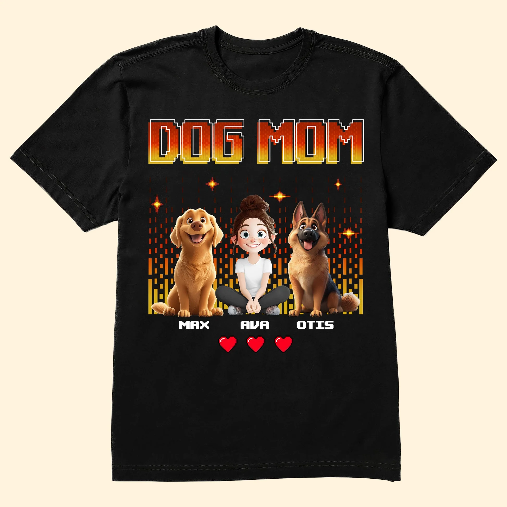 Cute Dog Mom Cartoon Dog - Personalized Shirt - Gift for Pet Owners, Pet Lovers, Dog Mom | CLP15 NH96