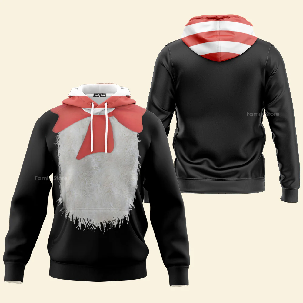 Dr. Seuss Cute Red Bow Cosplay Hoodie - Image 2