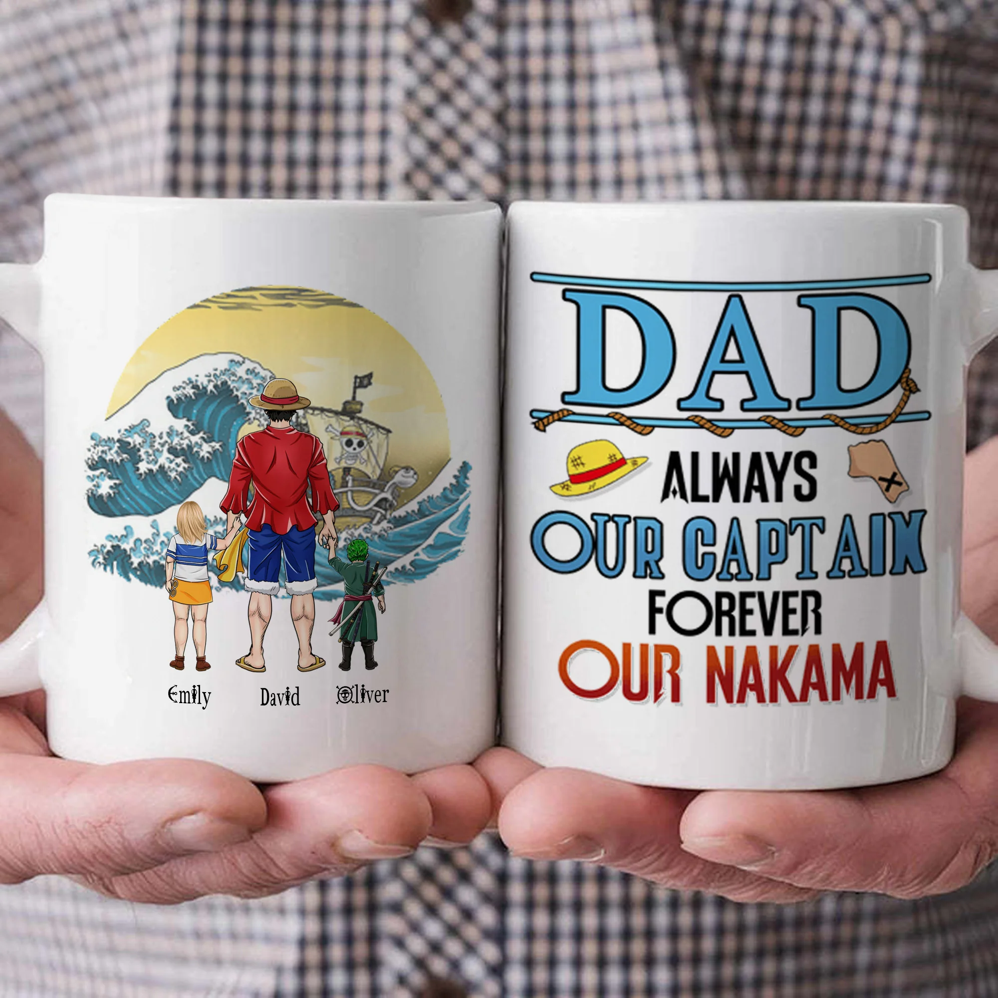 OnPi Pirate Adventure Dad Always My Captain Forever My Nakama - Gift For Dad - Personalized Ceramic Mug CL11