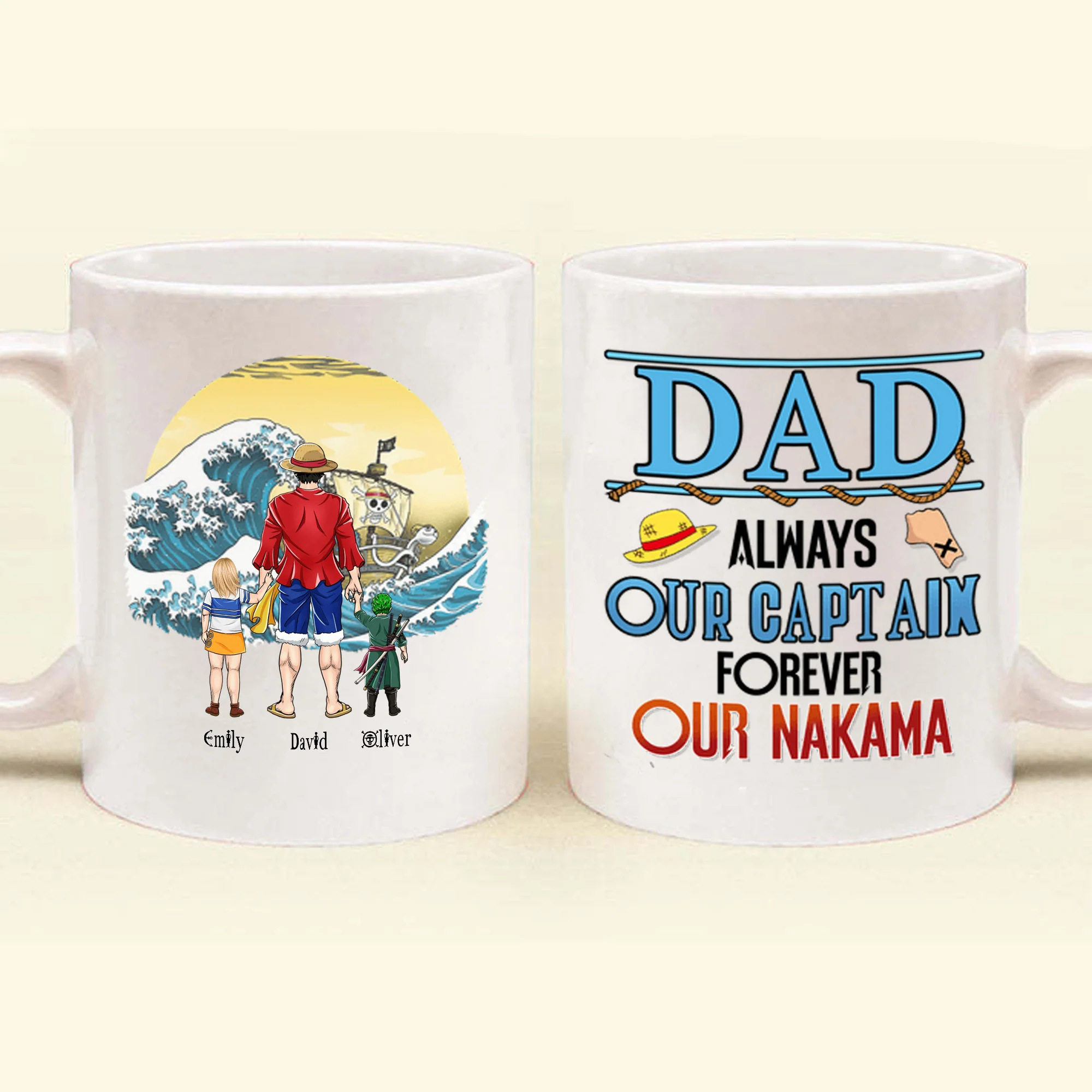 OnPi Pirate Adventure Dad Always My Captain Forever My Nakama - Gift For Dad - Personalized Ceramic Mug CL11 - Image 4