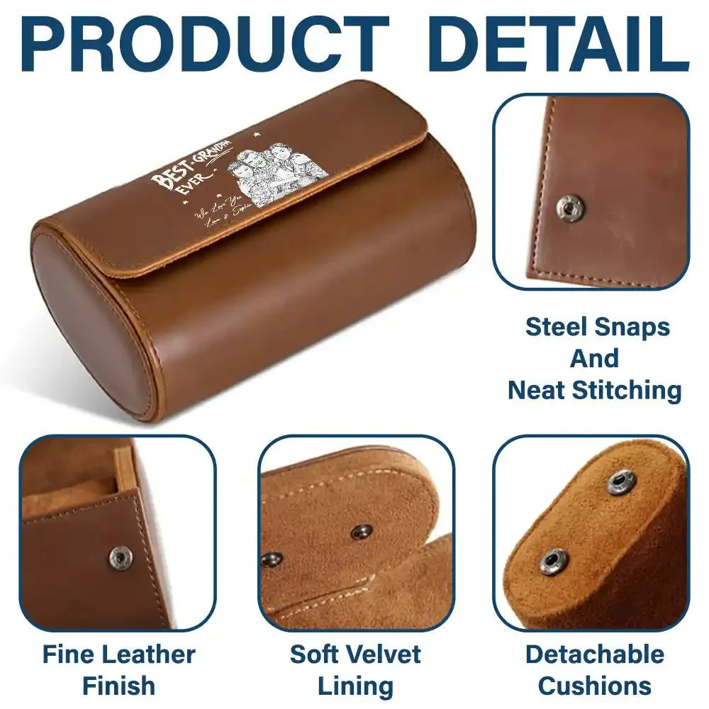 Dad Brother You Are My Friend My Bond With You Will Never End - Personalized Leather Watch Case - Gifts For Dad, Brother, Cousin - Image 5