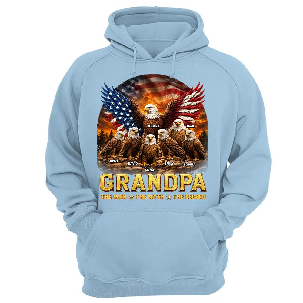 Dad Grandpa Eagle The Man The Myth The Legend - Personalized Shirt - Gift For Dad, Gift For Grandpa - Image 47