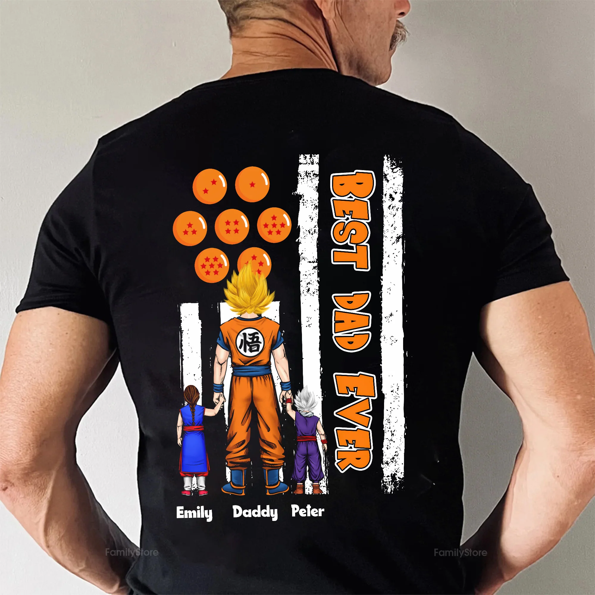 Dad Is A Real Saiyan Hero - Personalized Shirt 2 Side - Gift for Dad - Image 6