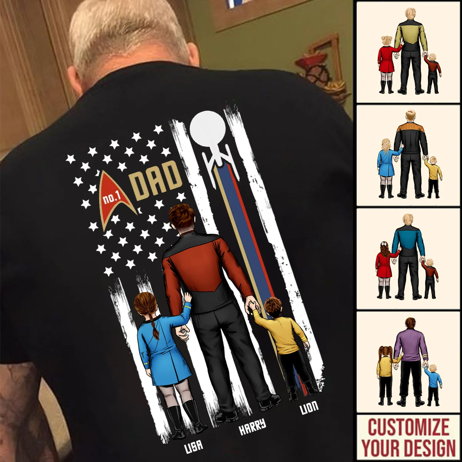 Dad Is Number 1 In My Mind - Gift For Daddy - Personalized TShirt - CL22 NA94 - Image 2