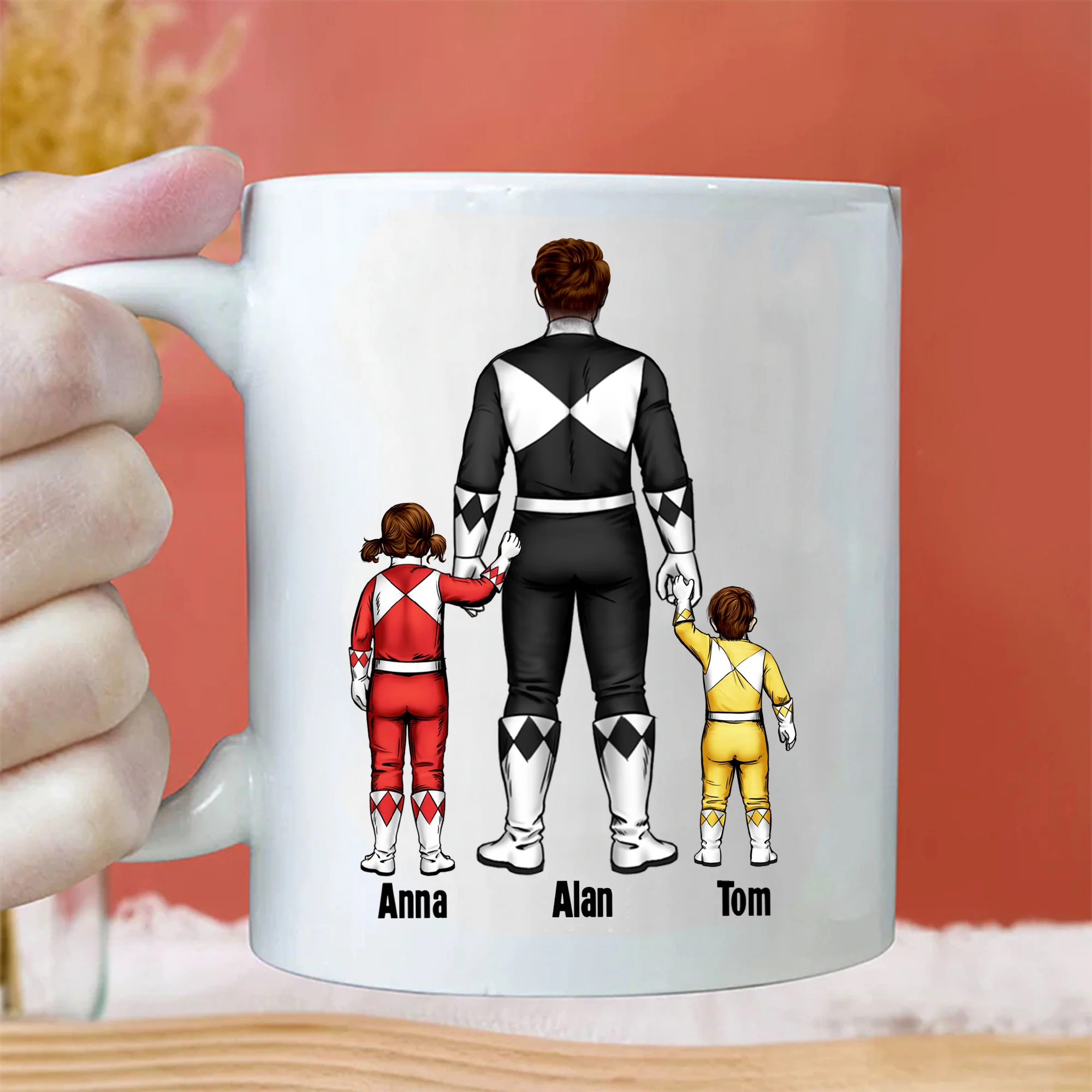 Dad Thank You For Morphin With Us - Gift For Dad - Personalized Ceramic Mug - CL21 NA94 - Image 2