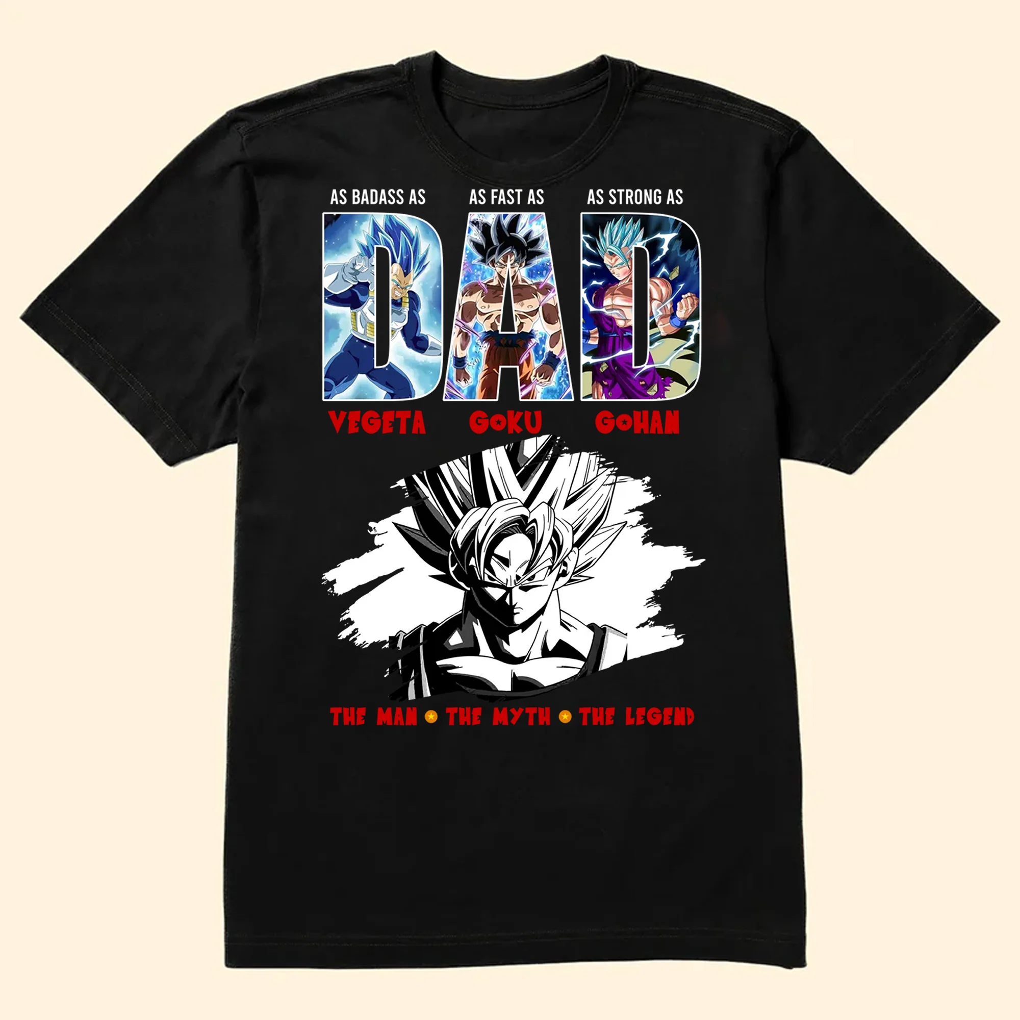 Dad You Are As Strong And Fast As Goku DrBa - Gift For Dad, Father's Day - Personalized Shirt 2 Side CL03 - Image 4