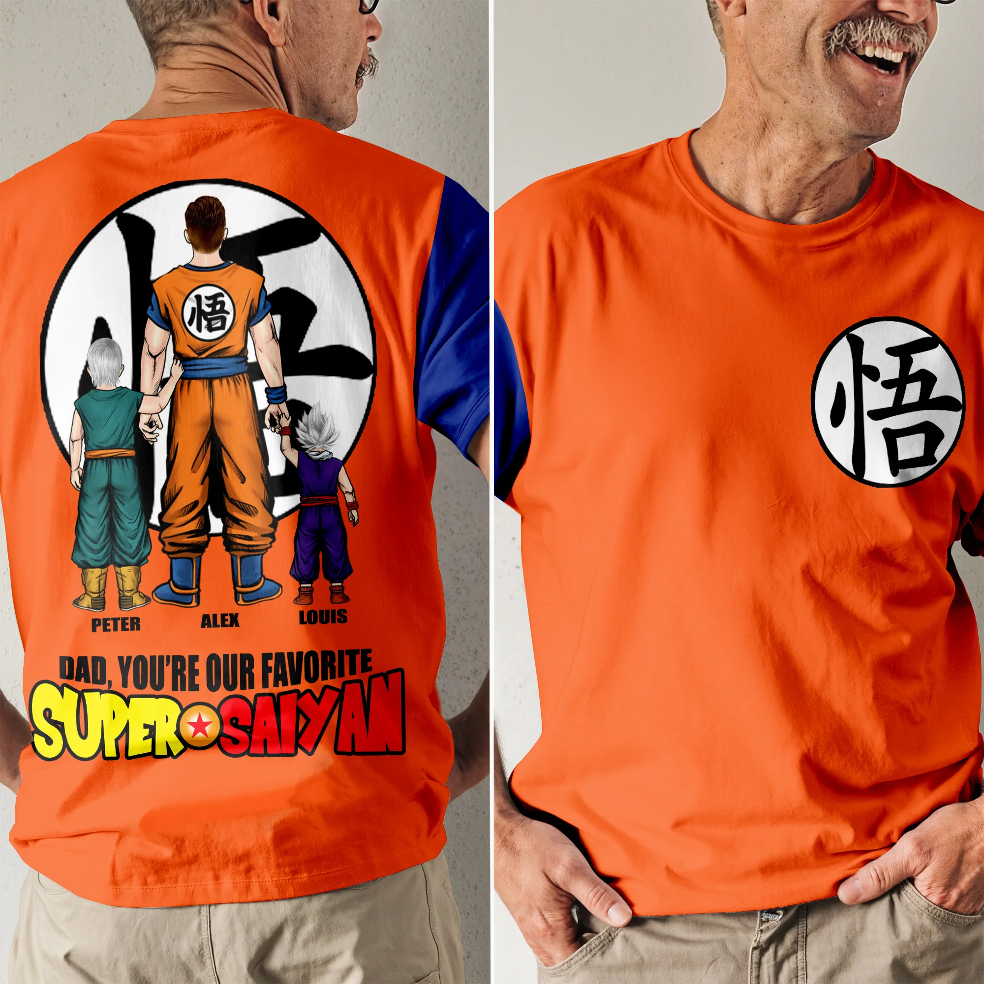 Dad, You're Our Favorite Super Saiyan - Personalized 3D Tshirt - Gift for Dad, Grandpa, Husband | CL03 NH96 - Image 2