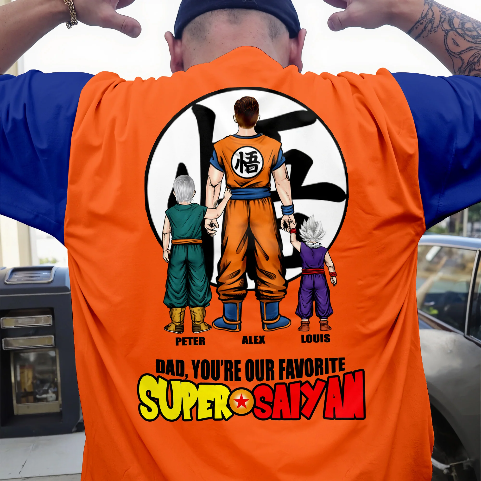 Dad, You're Our Favorite Super Saiyan - Personalized 3D Tshirt - Gift for Dad, Grandpa, Husband | CL03 NH96 - Image 4