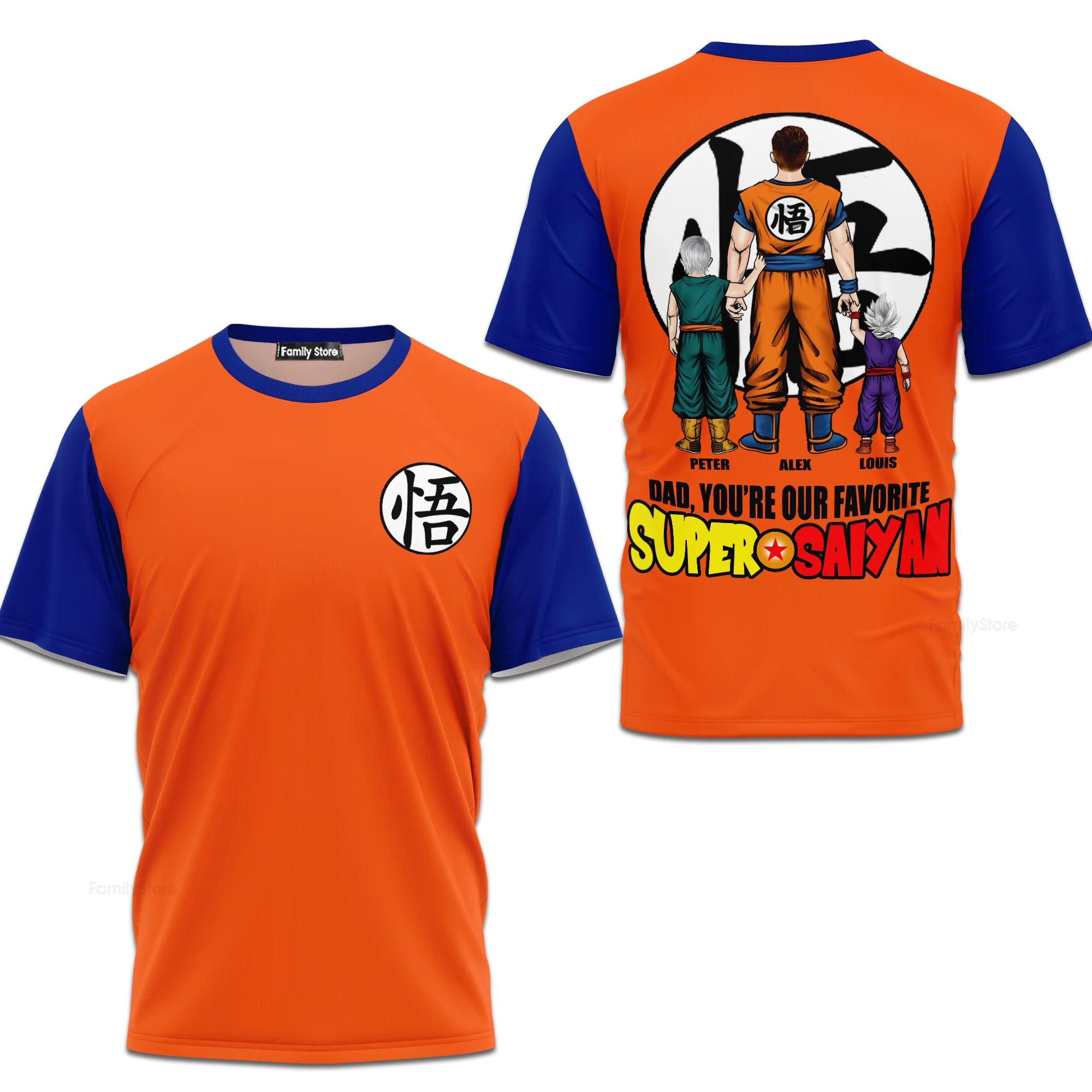 Dad, You're Our Favorite Super Saiyan - Personalized 3D Tshirt - Gift for Dad, Grandpa, Husband | CL03 NH96 - Image 5