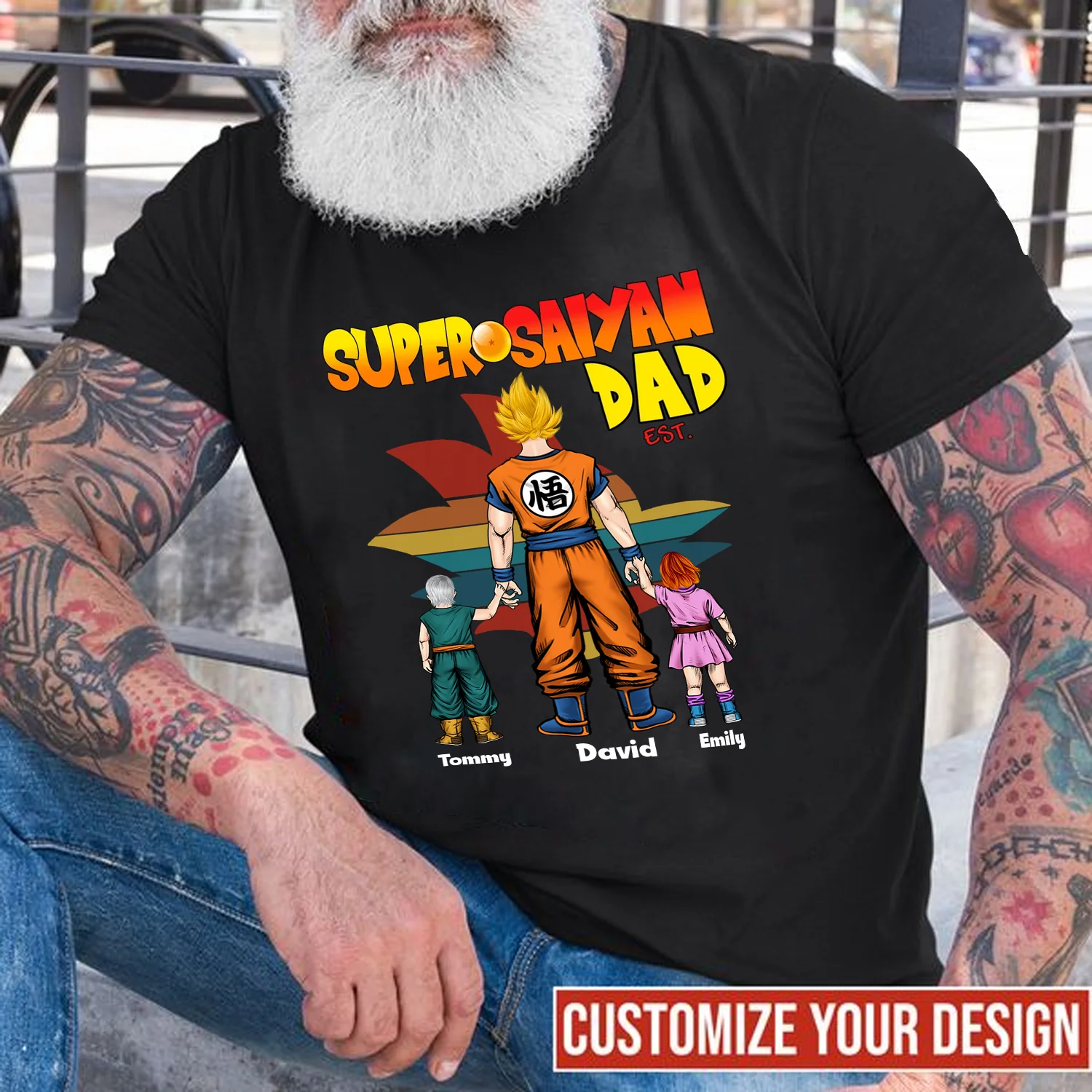 DrBa Dad You're Our Superhero As Always - Gift For Father's Day - Personalized TShirt - Image 2