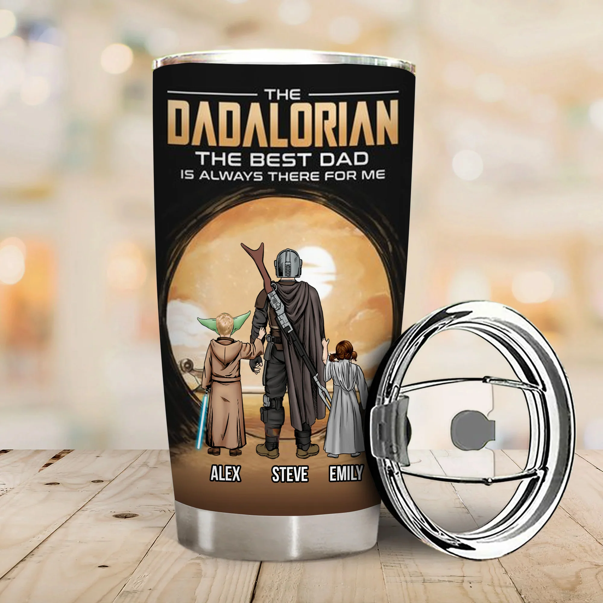 Stwa Daddalorian Always Be Here For Us - Gift For Dad - Personalized Tumbler - CL08 NA94 - Image 3