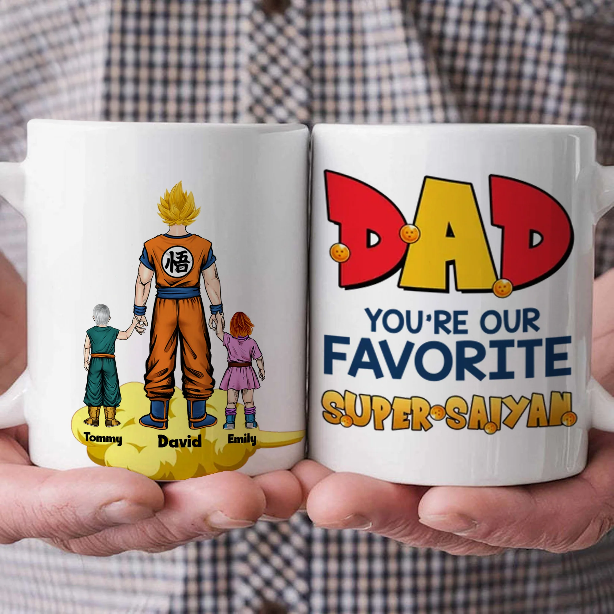 Daddy Is Our Favorite Saiyan DrBas - Gift For Father's Day - Personalized Ceramic Mug
