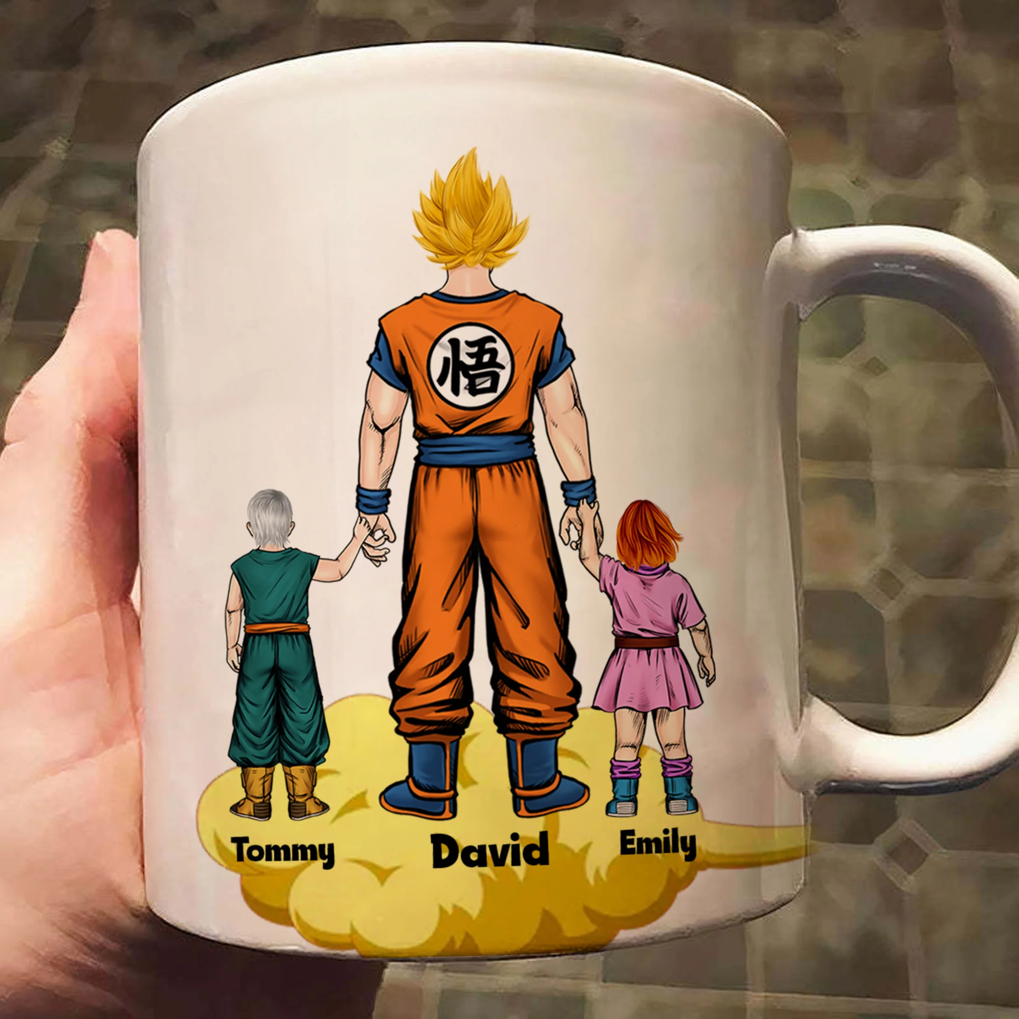 Daddy Is Our Favorite Saiyan DrBas - Gift For Father's Day - Personalized Ceramic Mug - Image 4