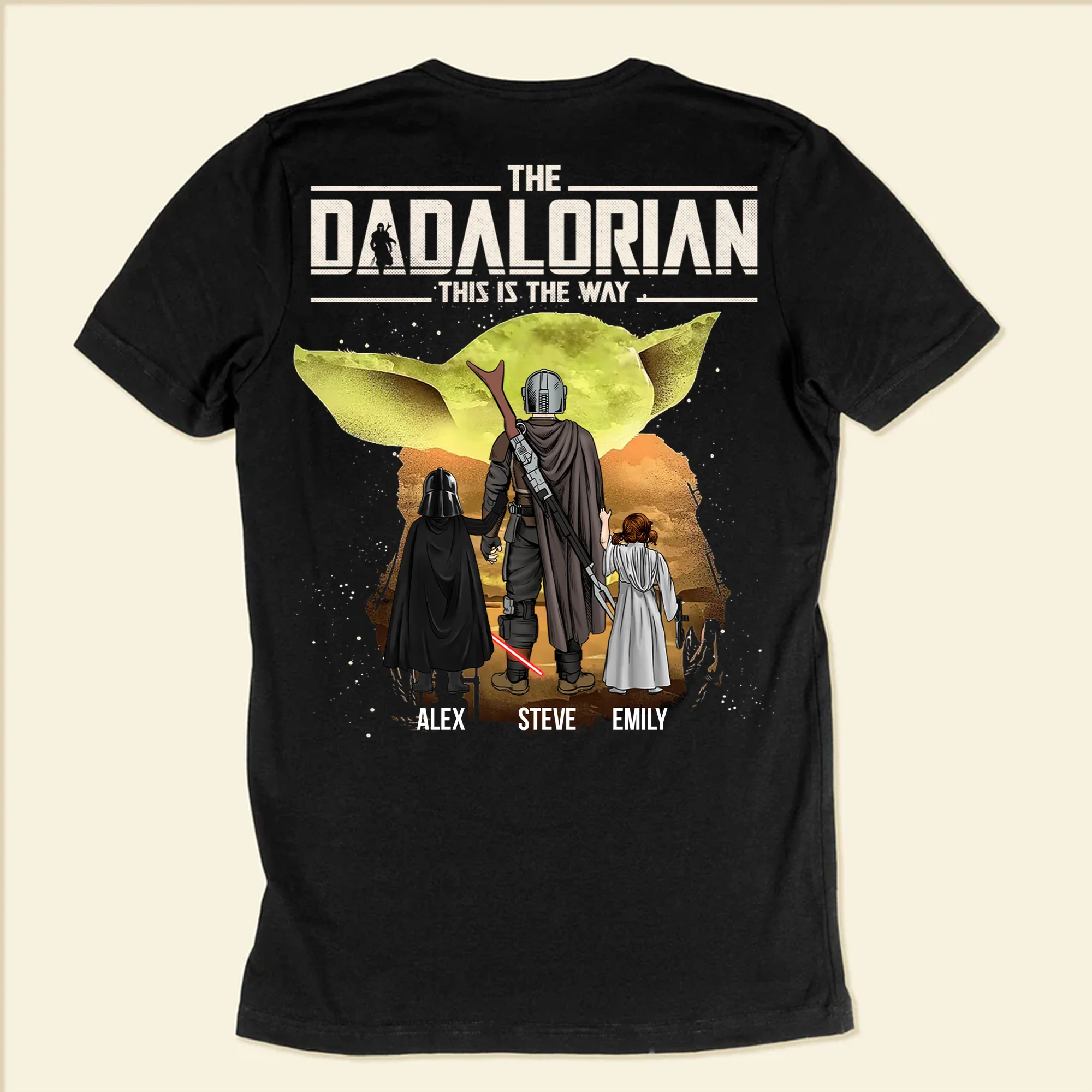 Stwa Daddy You Are As Wise As Yoda - Gift For Dad, Father's Day - Personalized Shirt 2 Side CL08 - Image 5