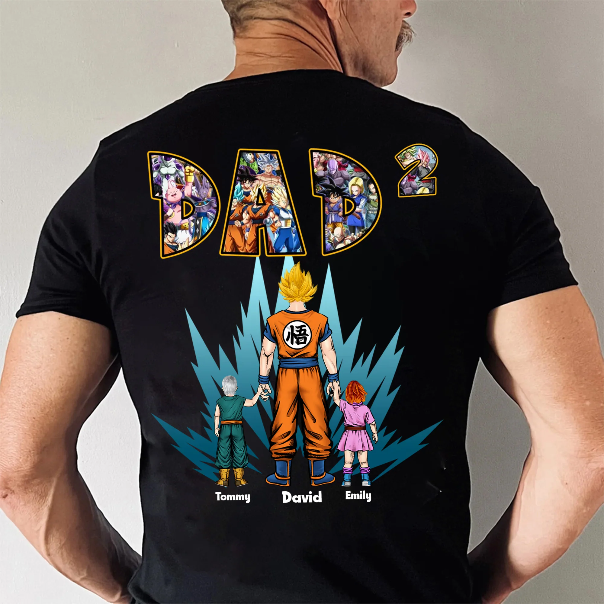 Daddy You Are My Favorite Saiyan Version 2 DrBa - Gift For Dad, Father's Day - Personalized Shirt 2 Side CL03 - Image 4