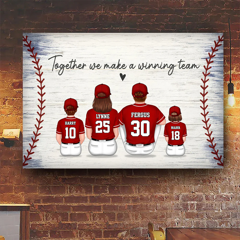 Daddy's Dream Team - Personalized Canvas Poster - Gift For Dad, Grandpa, Father's Day, Gift For Sport Lovers, Sport Players | SPCL01 NA94 - Image 3
