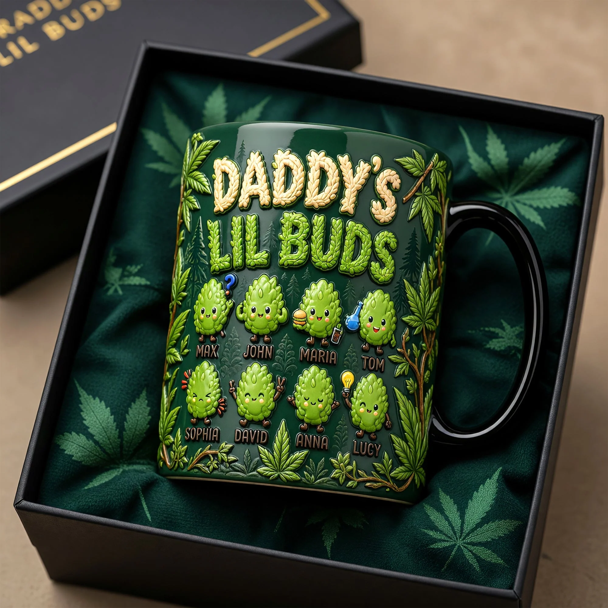 Daddy's Lil Buds - Personalized Mug - Gift For Dad, Grandpa - Image 3