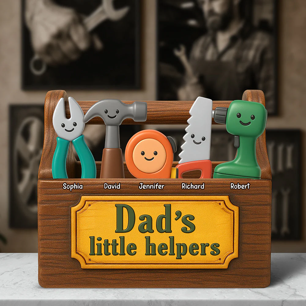 Daddy's Little Helpers Acrylic Plaque - Personalized Gifts For Father - Image 3