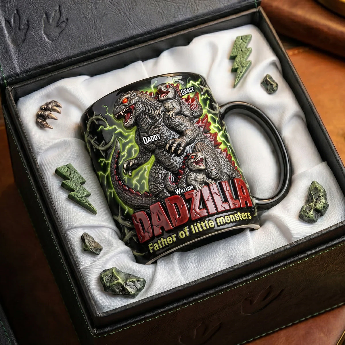 DadZilla Father Of Little Monsters - Personalized Mug - Gifts For Dad - Image 2
