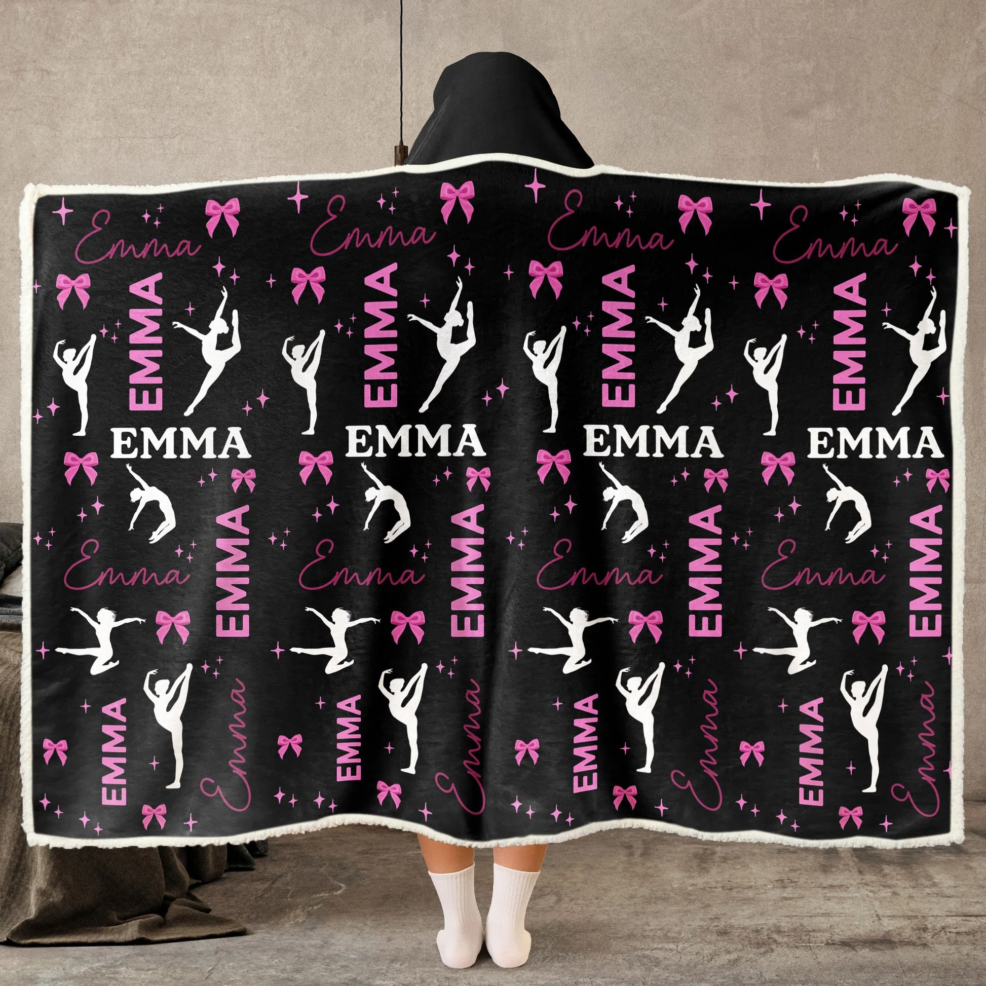 Dancing Girl - Personalized Wearable Hooded Blanket - Gift For Giftfriend, Bestie, Wife, For Me Gift NA94 - Image 2