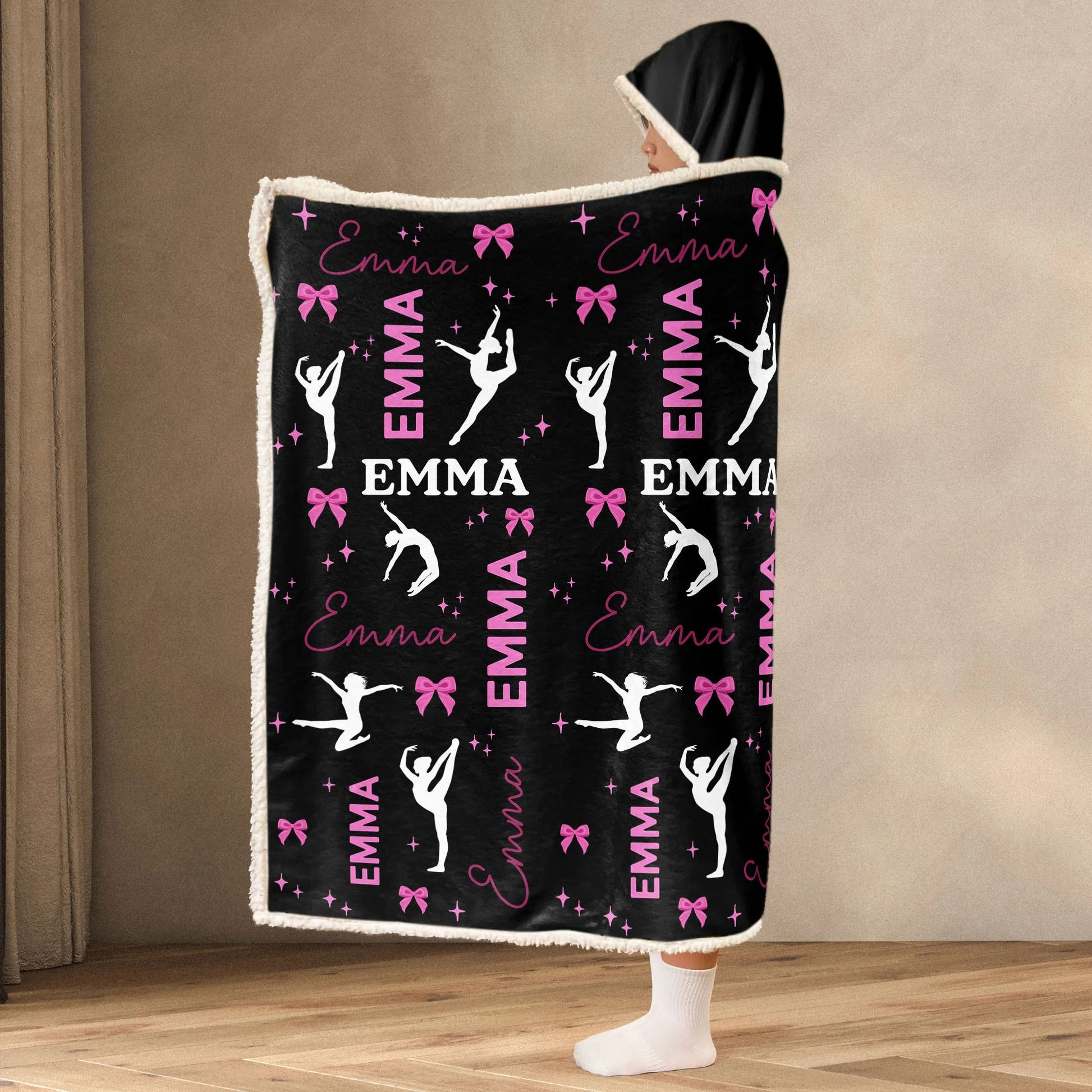 Dancing Girl - Personalized Wearable Hooded Blanket - Gift For Giftfriend, Bestie, Wife, For Me Gift NA94 - Image 3