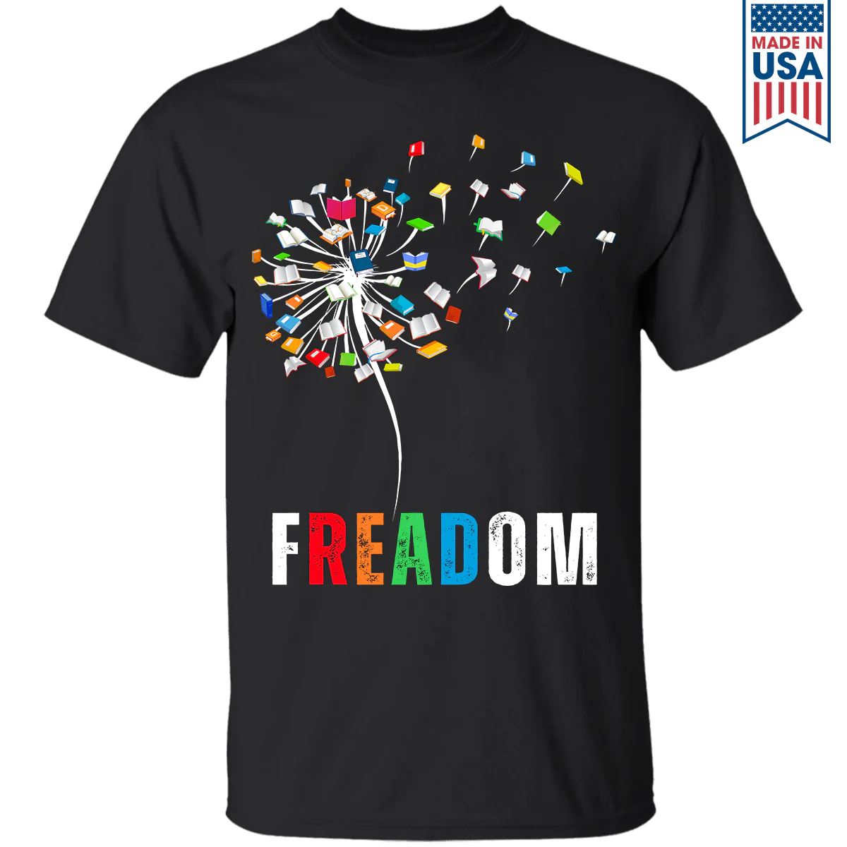 Dandelion Freadom Book Lover Gift T-Shirt