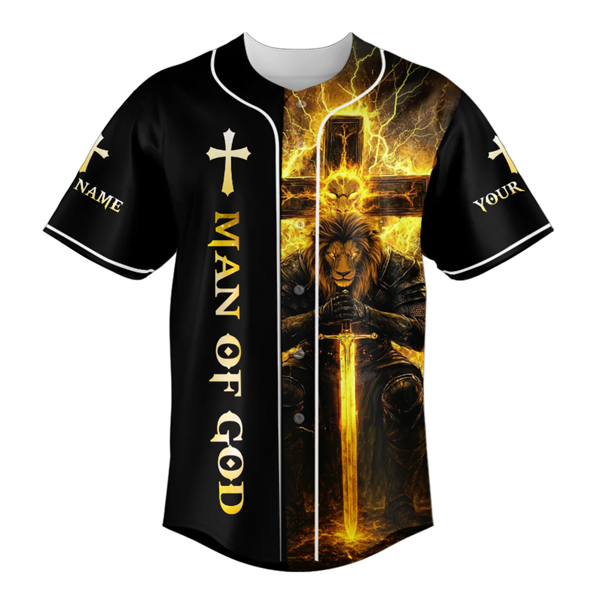 Darkness Cannot Win Custom Name Baseball Jersey - Christant Gift For Him - Image 2