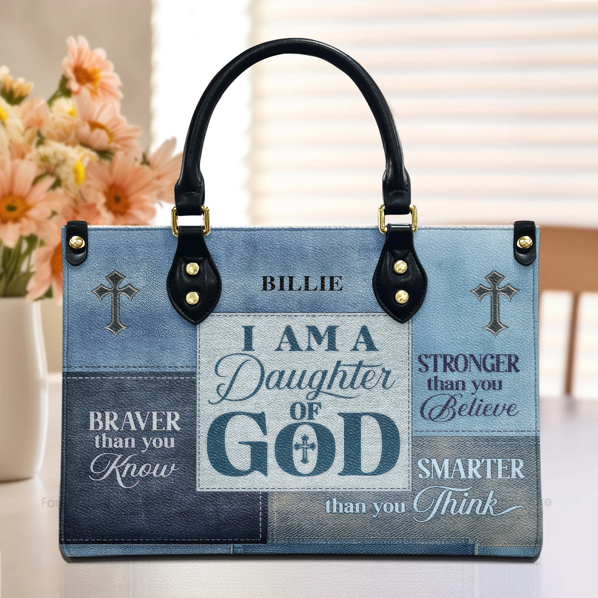 Daughter Of God - Unique Personalized Leather Handbag - AT4081301