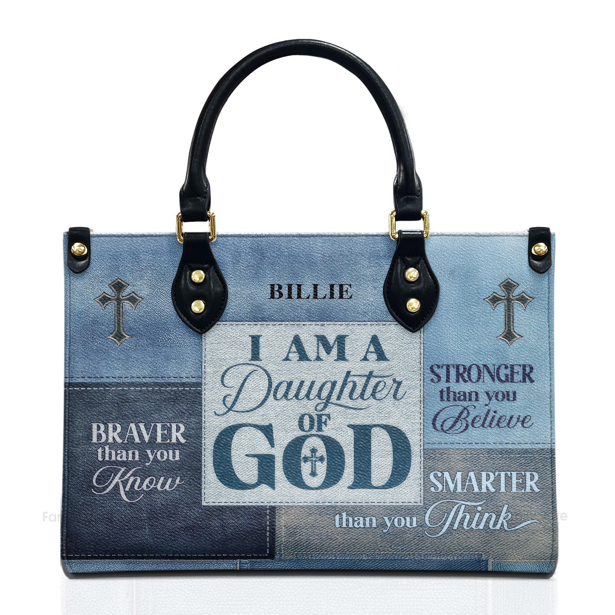 Daughter Of God - Unique Personalized Leather Handbag - AT4081301 - Image 5