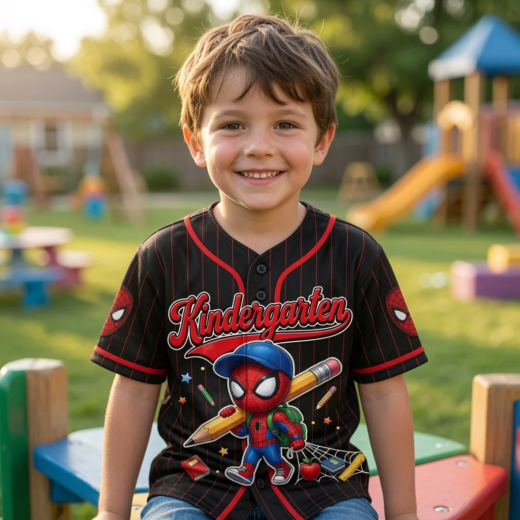 DCCo Kid Hero With Custom Grade - Personalized Baseball Jersey - Back To School Gift For Kids - Image 3