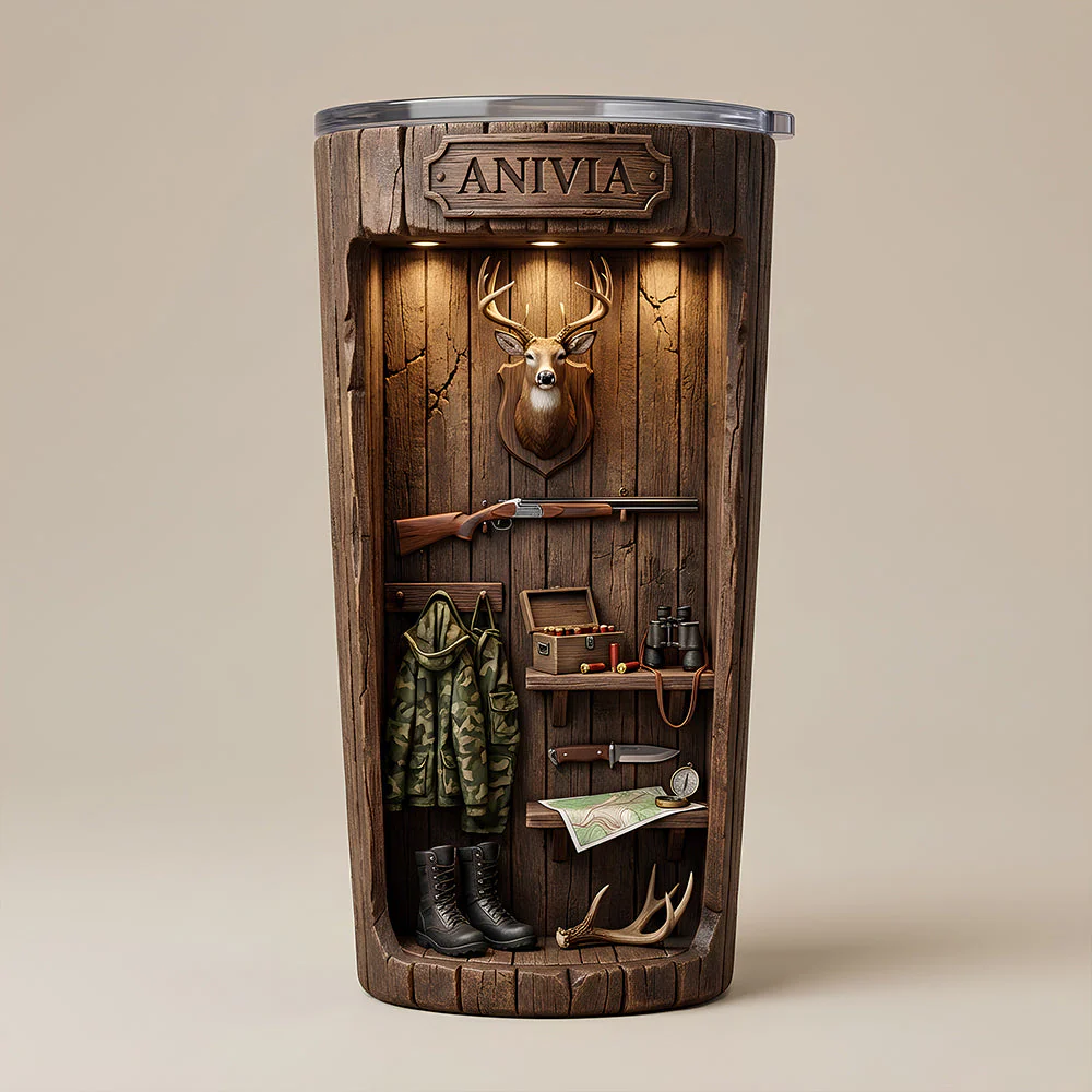 Deer Hunting - Personalized Tumbler - Gift For Dad, Grandpa, Hunters HN02 - Image 3