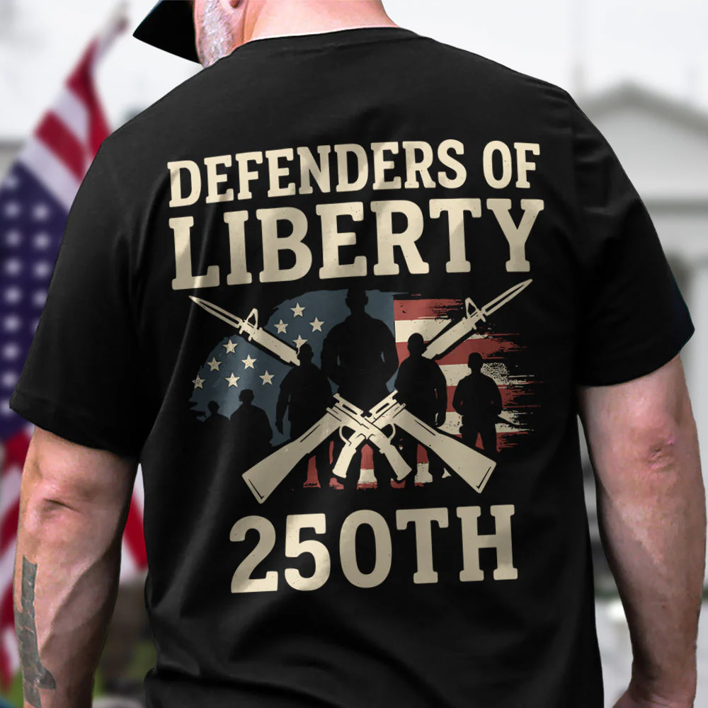 Defenders Of Liberty 250th Anniversary USA Shirt - Gift For Patriotic, Veteran | HN02 - Image 3