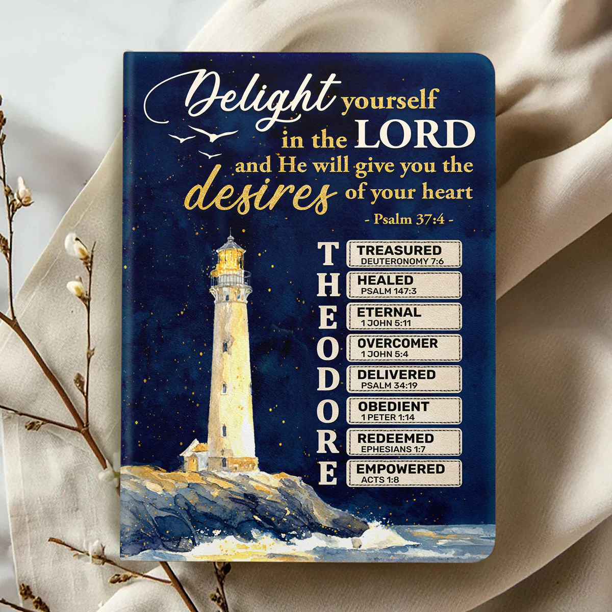 Delight Yourself In The Lord - Personalized Leather Cover Notebook TD118 - Image 2