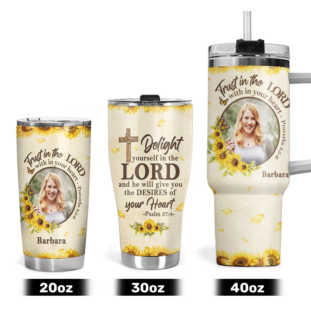 Delight Yourself In The Lord | Personalized Stainless Steel Tumbler - Image 4