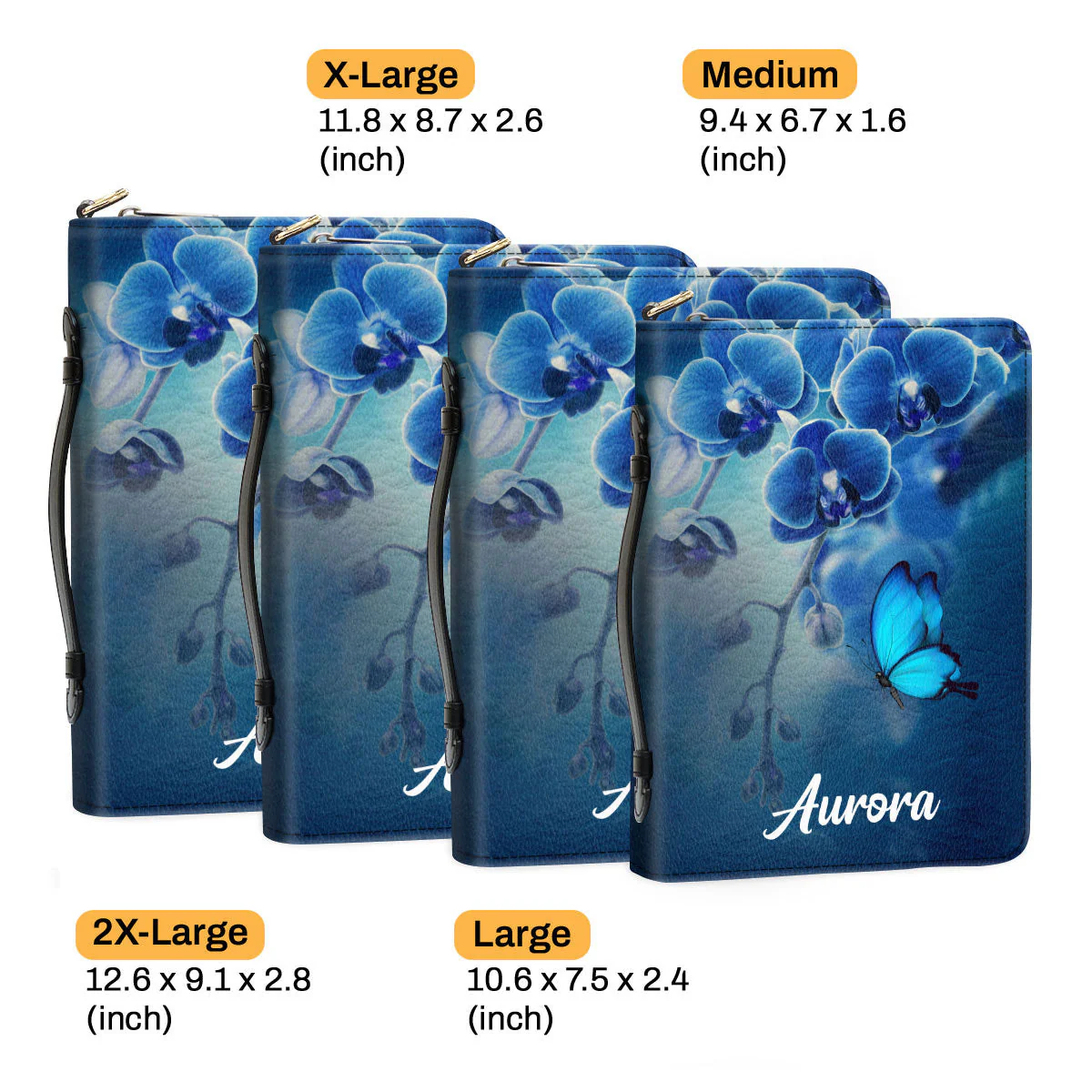 Delight Yourself In The Lord Psalm 374 Blue Orchids And Lilac - Thoughtful Gift For Christians - Personalized Bible Covers - AT4080922 - Image 6