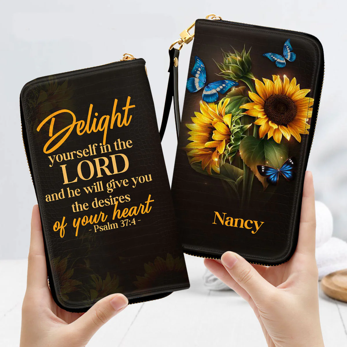 Delight Yourself In The Lord - Thoughtful Gift For Christians - Personalized Leather Bag Free Wallet Deal AT4080737 - Image 4