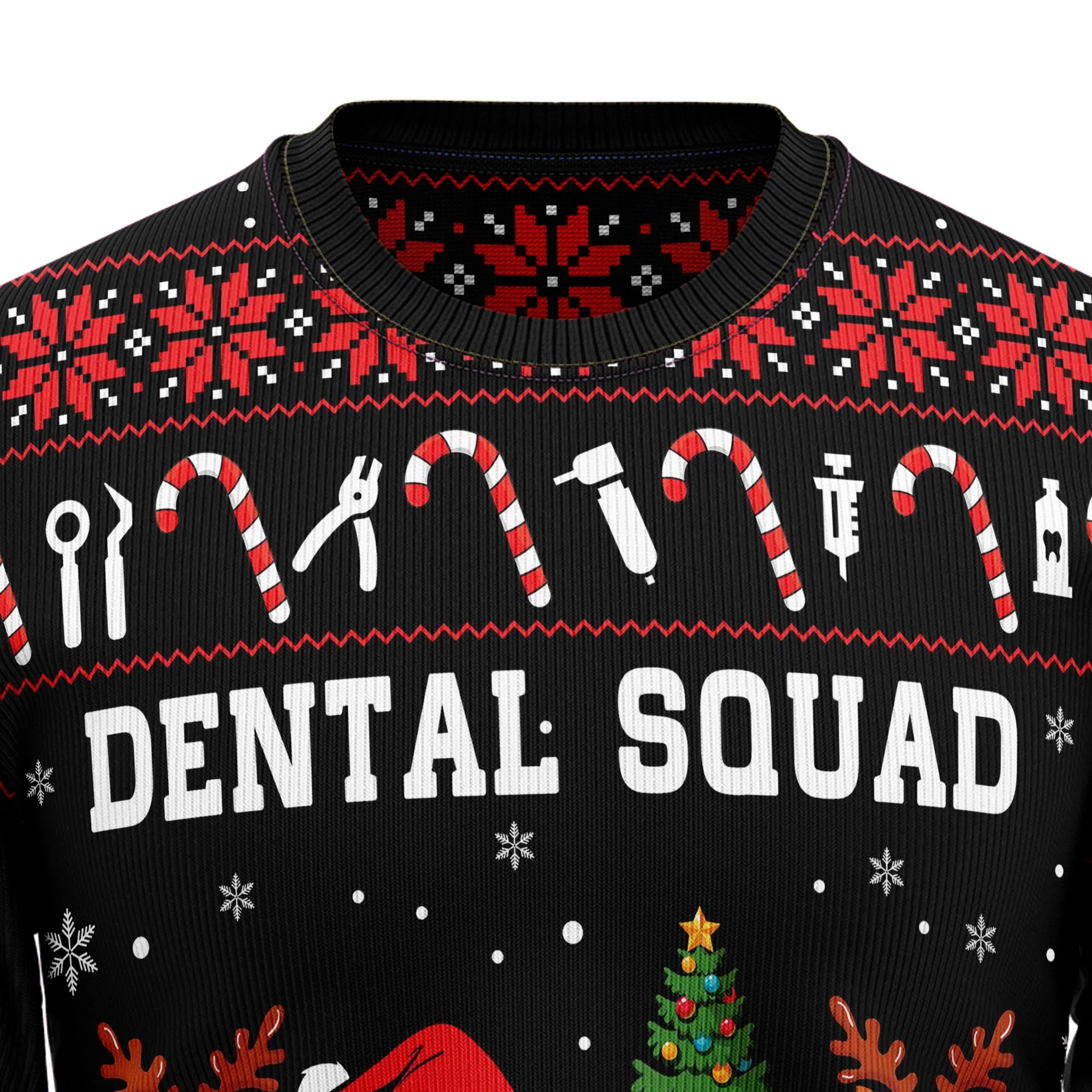 Dental Squad - Funny Ugly Christmas Sweater - Funny Gift For Friend , Family Member - Image 2