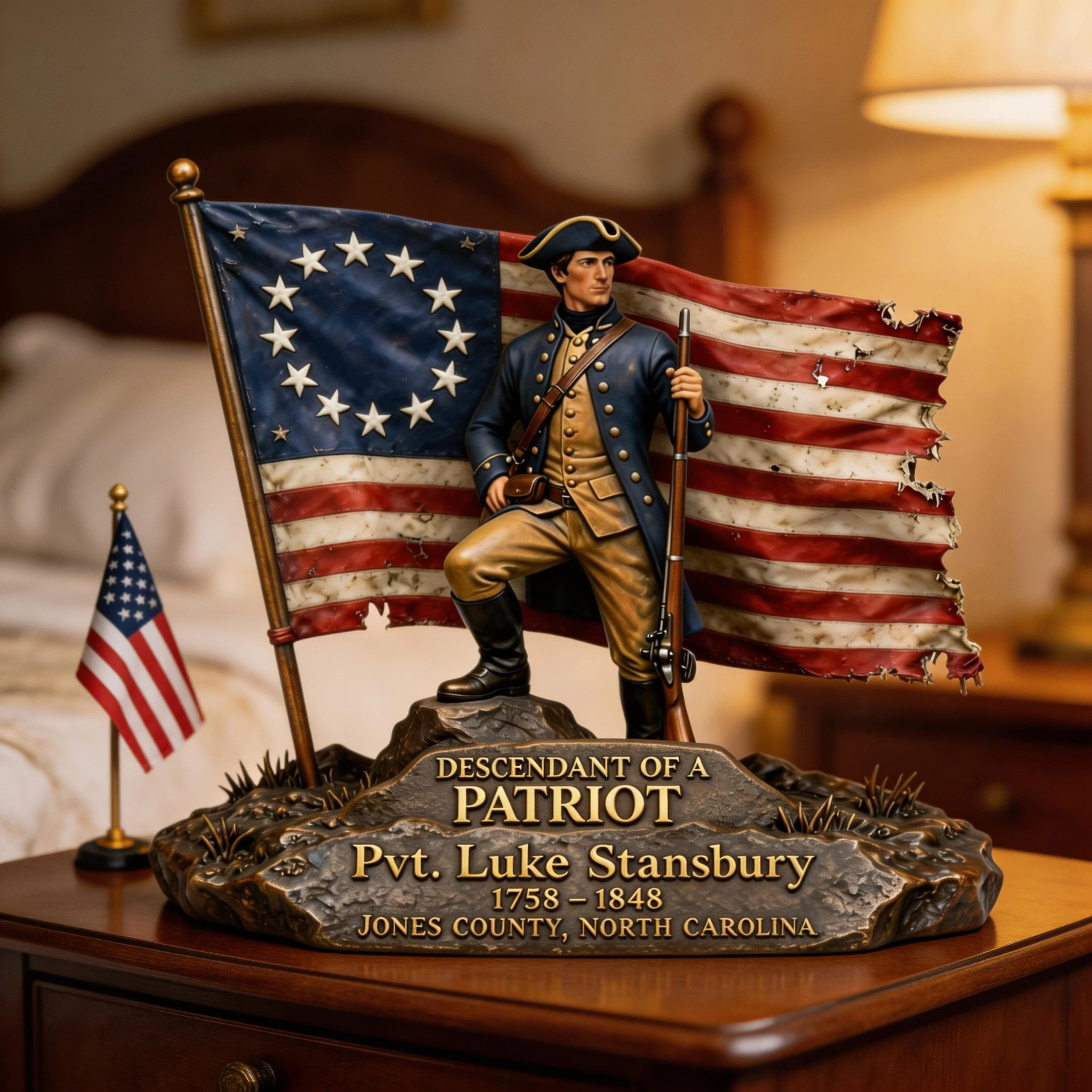 Descendant Of A Patriot - Personalized Acrylic Plaque - Gift For Patriots - Image 2