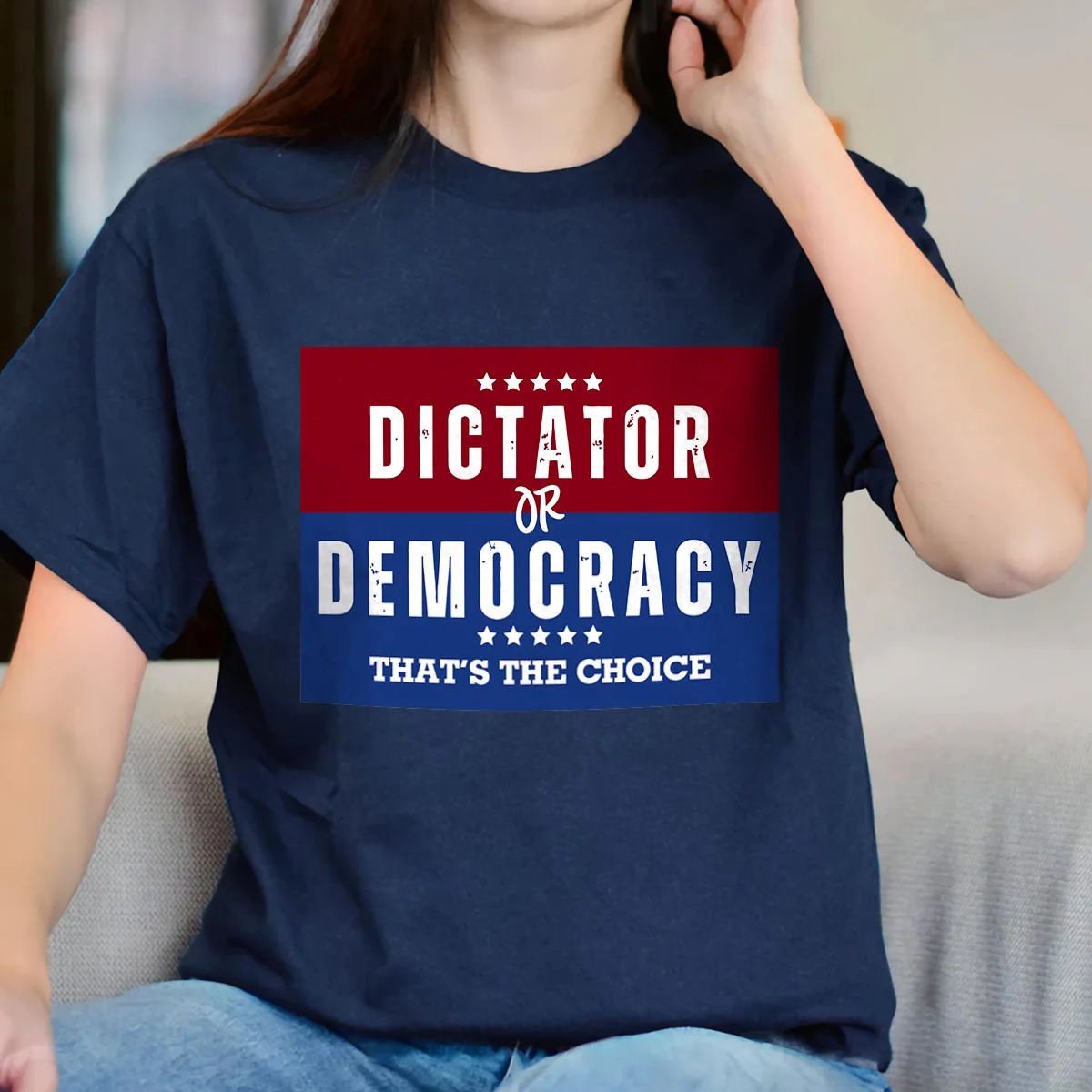 Dictator Or Democracy That's The Choice T-Shirt - Image 4