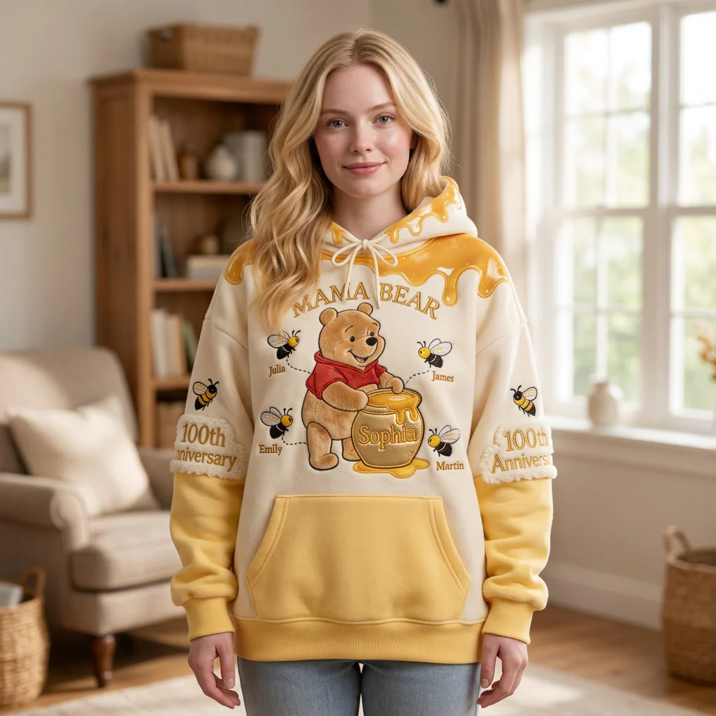 DNSY Mama Honey Bear - Personalized All Over Shirt - Gift For Mom, Movie Fans NL122 - Image 5