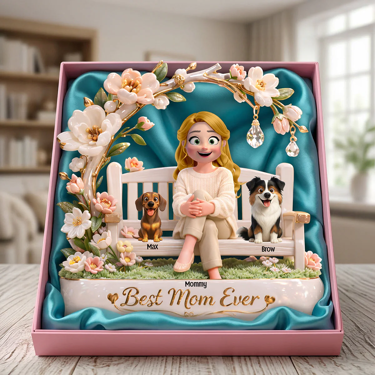 Dog & Cat Best Mom Ever - Personalized Acrylic Plaque - Gifts For Mom VD01 - Image 3