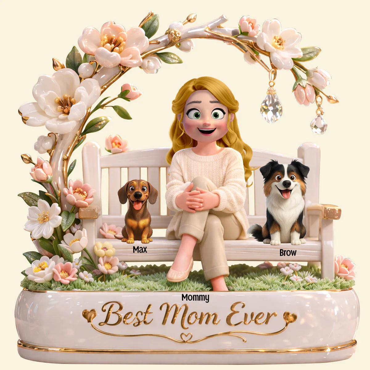 Dog & Cat Best Mom Ever - Personalized Acrylic Plaque - Gifts For Mom VD01 - Image 4