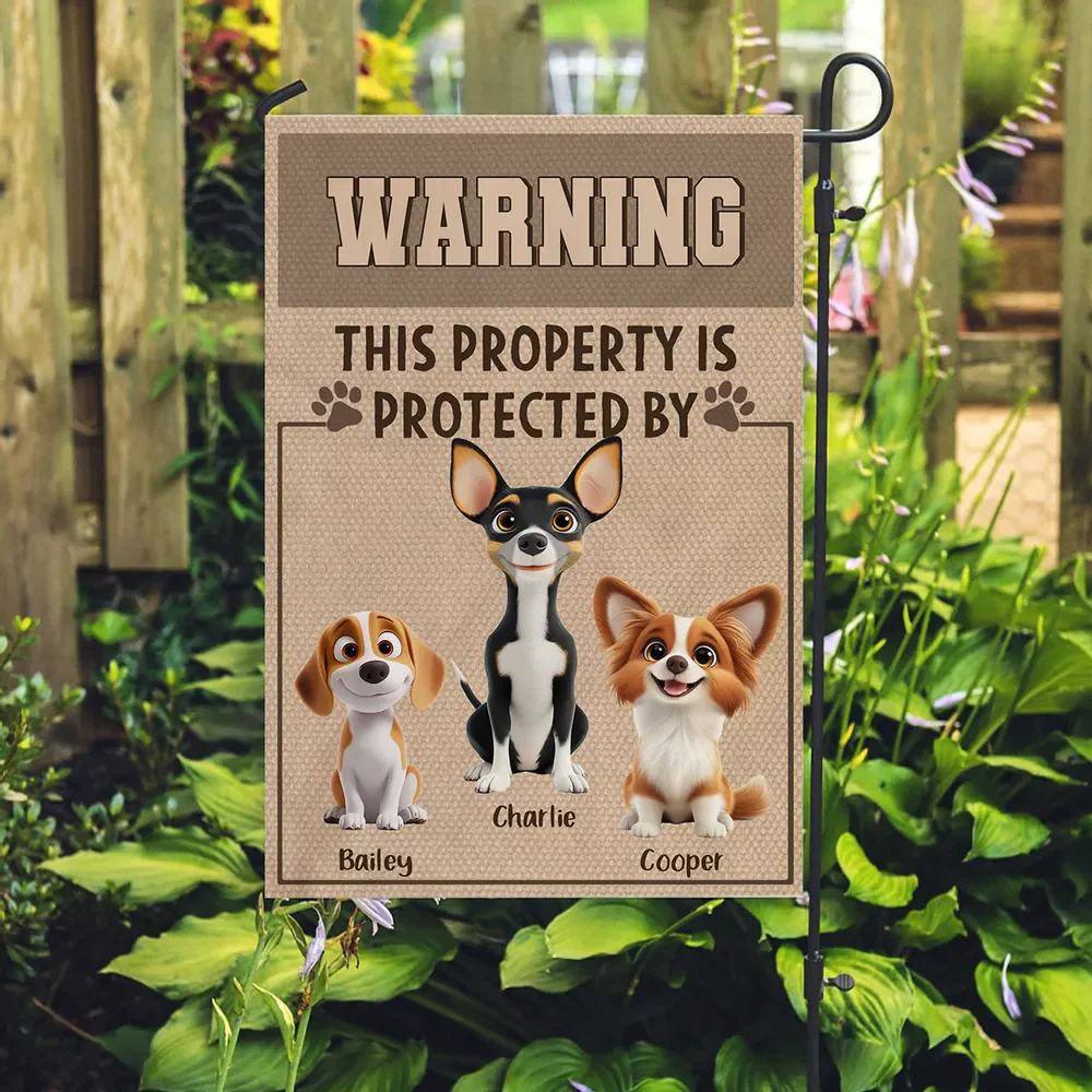 Dog Warning You - Personalized Flag - Gift for Pet Owners, Dog Lovers | CLP15.V3 HH01 - Image 3