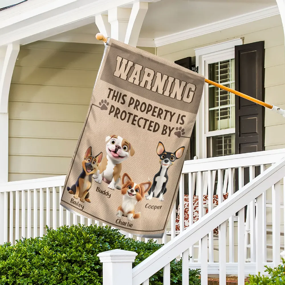 Dog Warning You - Personalized Flag - Gift for Pet Owners, Dog Lovers | CLP15.V3 HH01 - Image 4